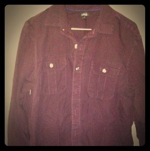 Apt9 burgundy mens button up shirt